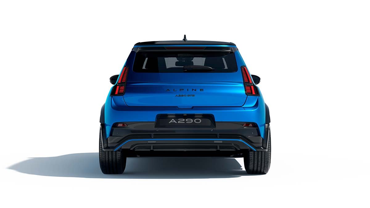 Alpine A290 Heckansicht Freigestellt 1200x675
