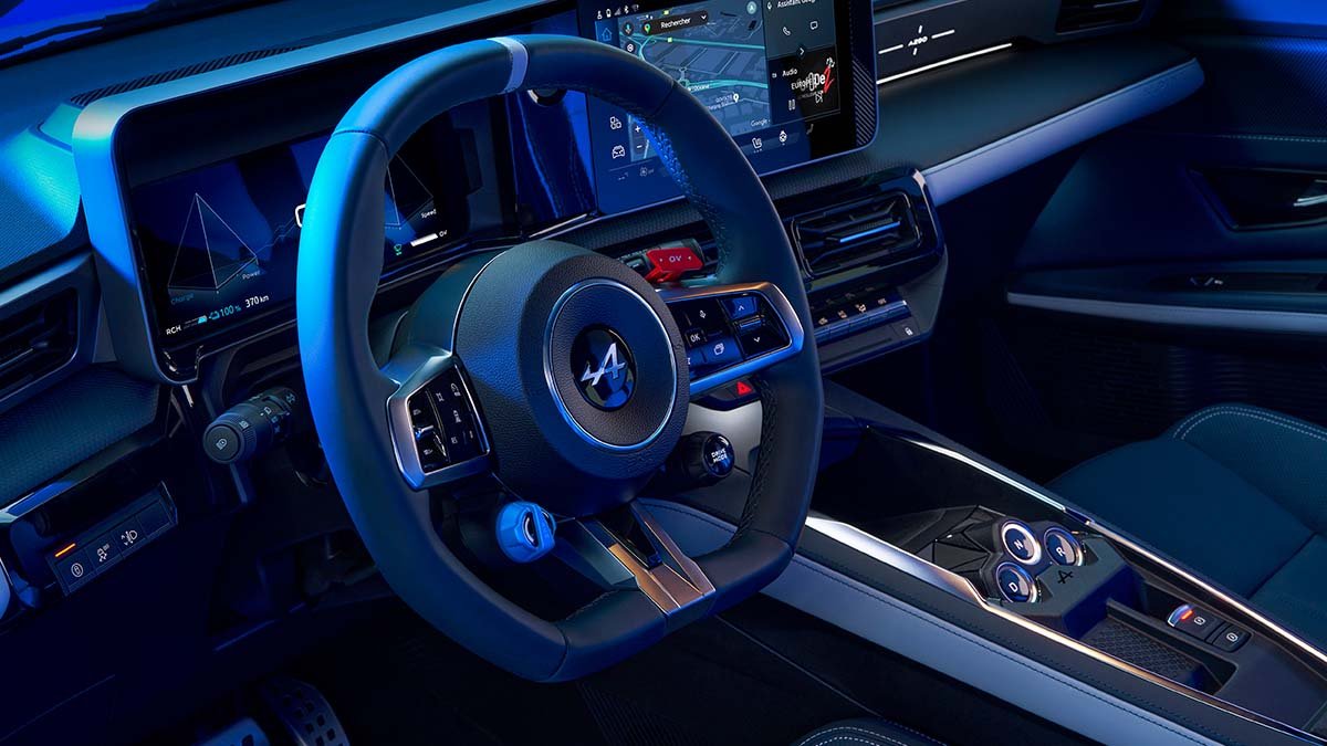 Alpine A290 Innenausstattung Lenkrad 2024 1200x675