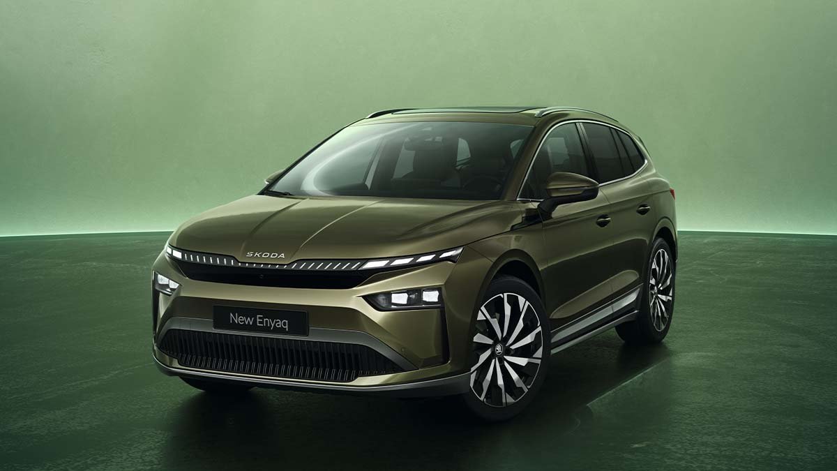 Skoda Enyaq grün vorn 1200x675