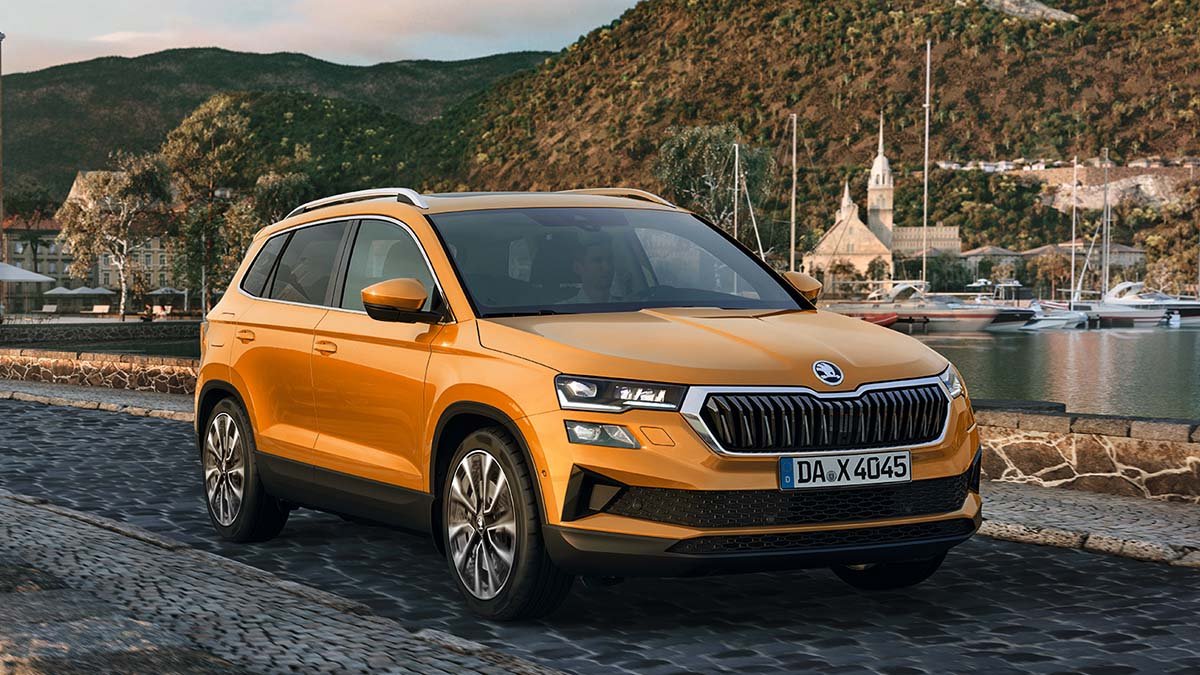 Skoda Karoq orange vorn 1200x675