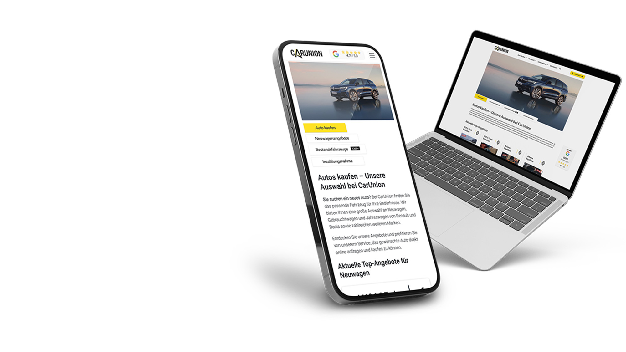 Autos online kaufen Header