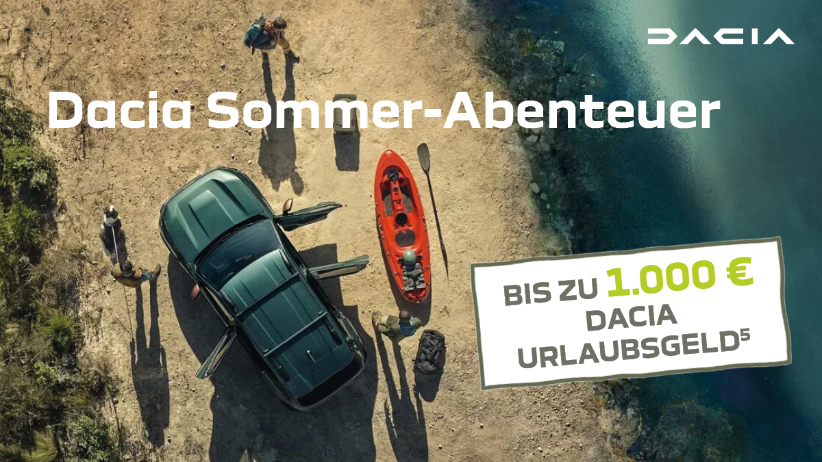 Dacia Urlaubsgeld 1200x675