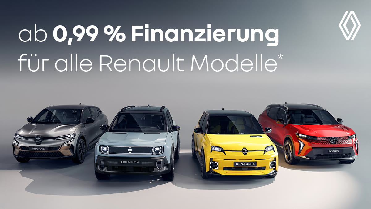 Renault ab 0,99 Prozent Finanzierung 726 HP 1200x675