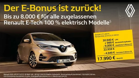 Renault ZOE E-Tech 100 % elektrisch