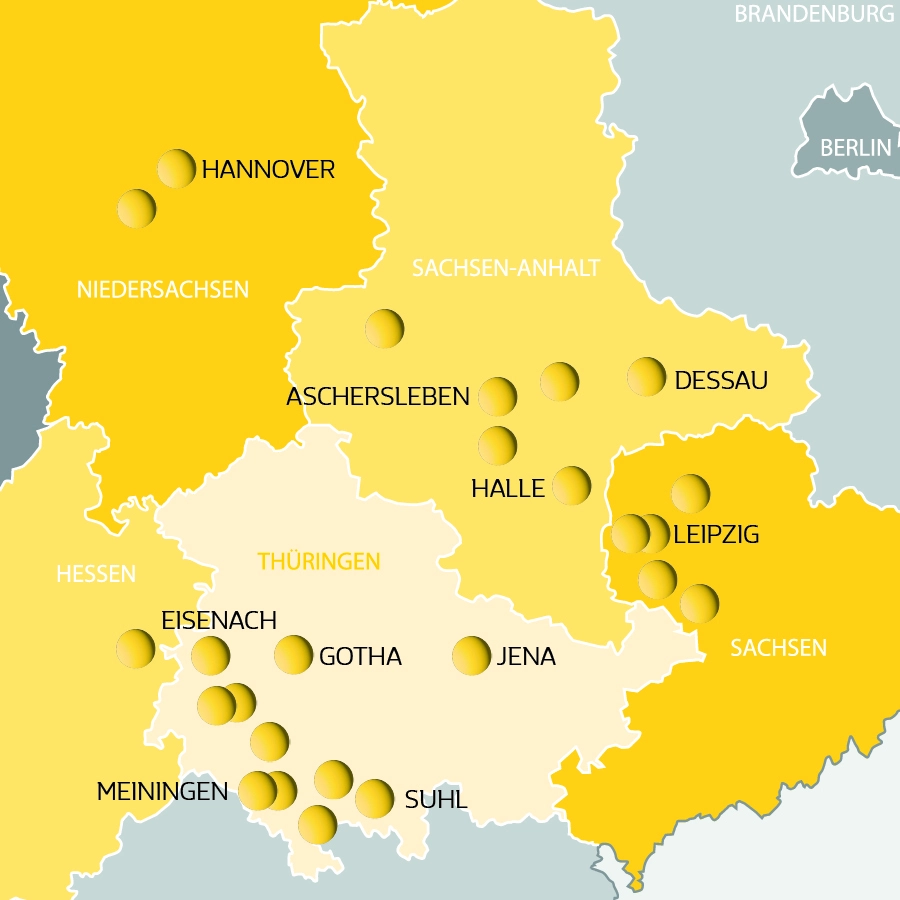 Carunion Standorte Karte